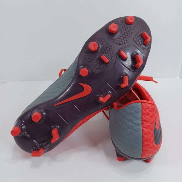 Nike Women's 9 Hypervenom Phelon 3 Soccer Cleats Red Gray NikeSkin - Picture 6 of 9